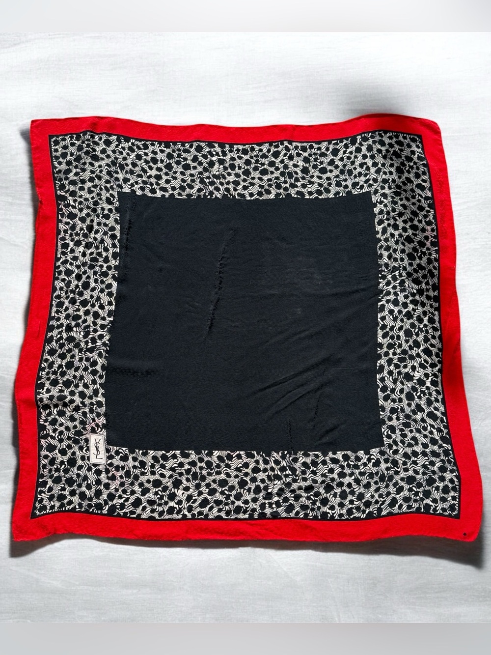 Vintage YSL Square Silk Scarf Foulard